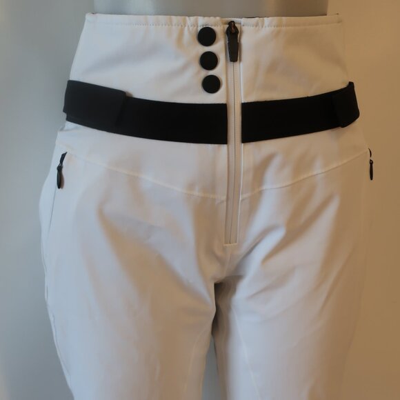 Womens Bogner Fire + Ice White Black Ankle Zip Borja Ski Pants 10 - Picture 6 of 15